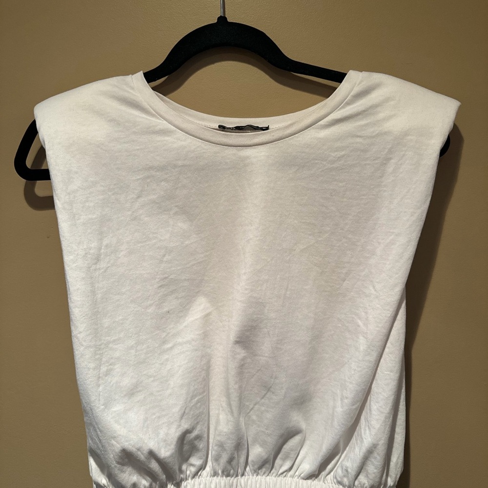 Zara Classic White Muscle Tee